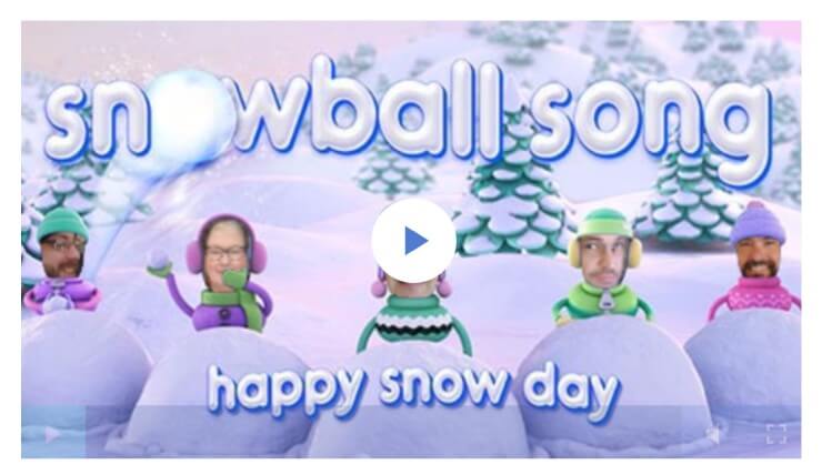 funny animated video of snowball fight