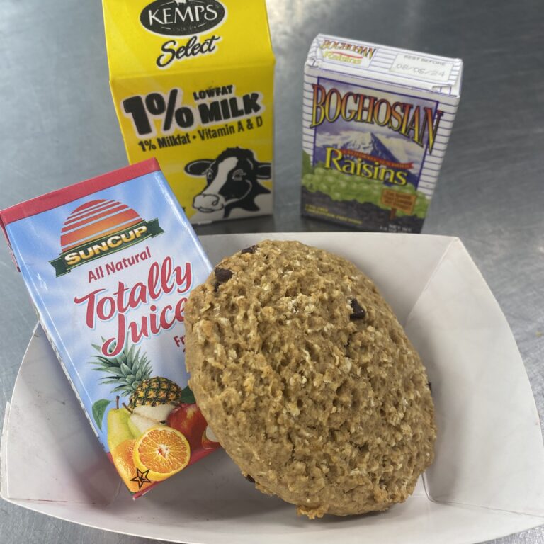 School breakfast meal