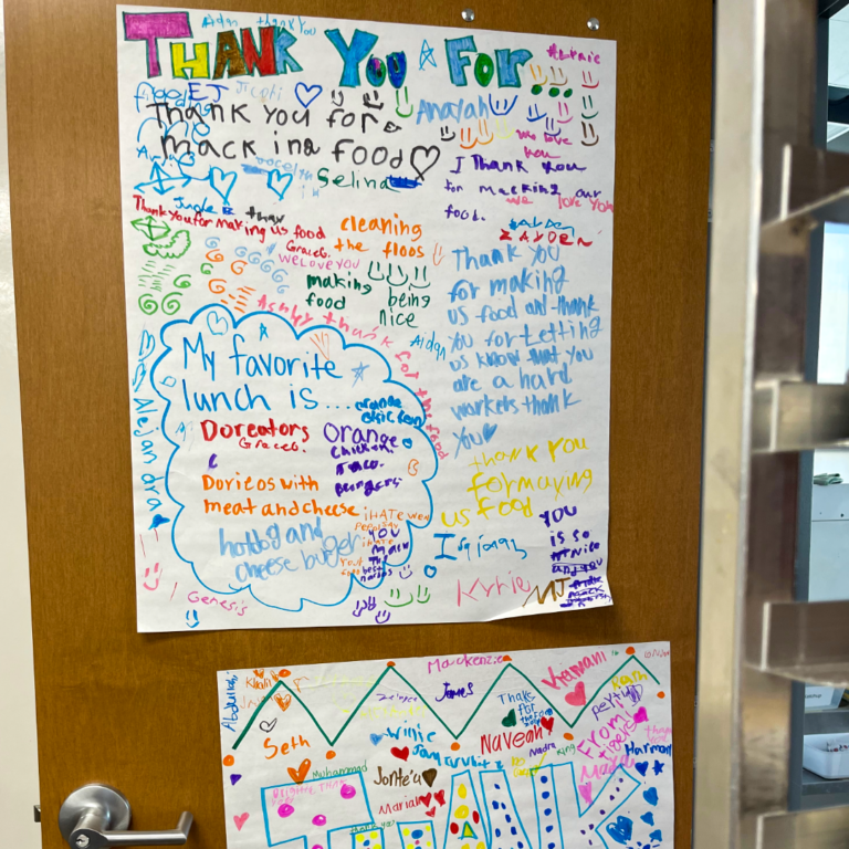 School Lunch hero Day - thank you sign