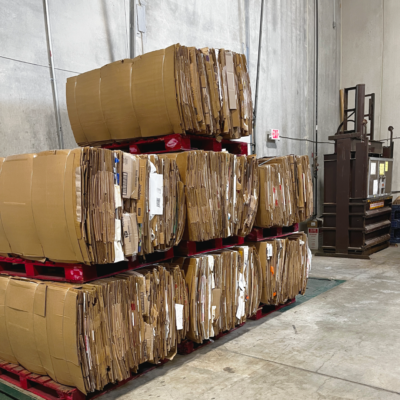 stack of cardboard boxes for recycling