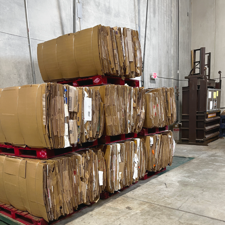 stack of cardboard boxes for recycling