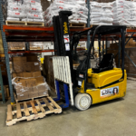 forklift in warehouse