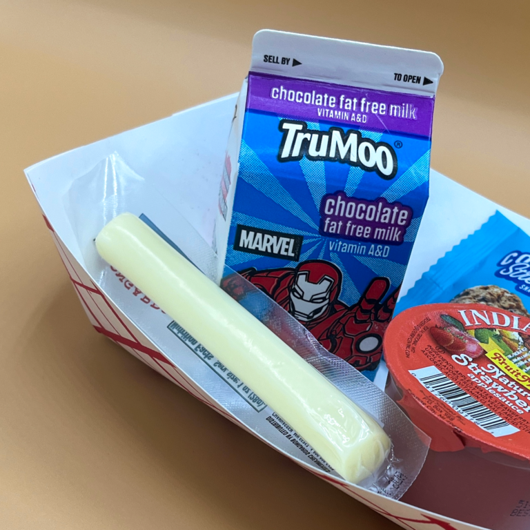 milk and cheese in school breakfast meal