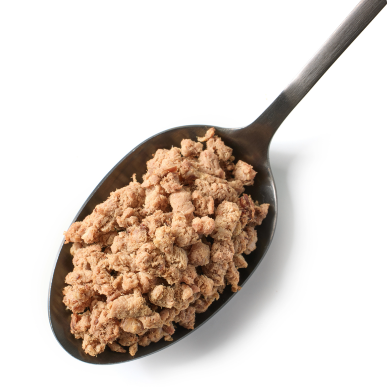 Spoon with ground beef